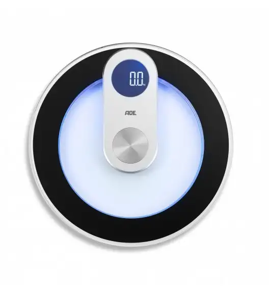 ADE IRIS Podświetlana waga łazienkowa ⌀ 33 cm / szkło / FreeForm