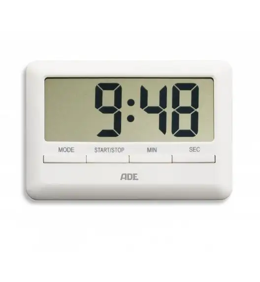 ADE Minutnik elektroniczny 10 x 7 x 1 cm / biały / FreeForm 