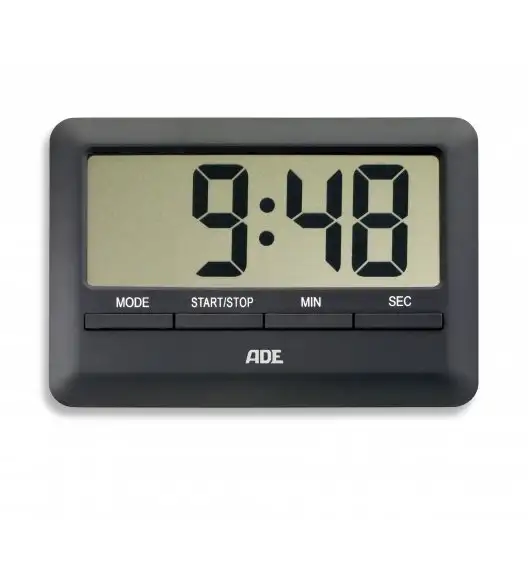 ADE Minutnik elektroniczny 10 x 7 x 1 cm / czarny / FreeForm 