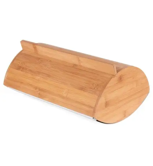 KÖNIGHOFFER COSMIC Chlebak biały z otwieraną pokrywą 35 cm / drewno bambusowe