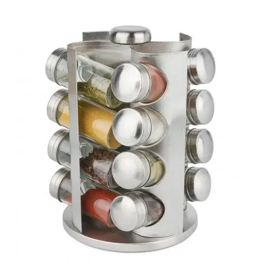 TADAR CUADRO Obrotowy stojak na 16 przypraw / stal nierdzewna 