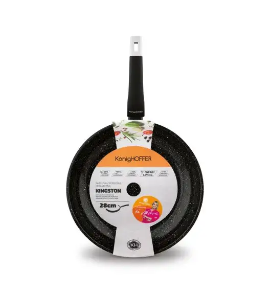 KönigHOFFER KINGSTONE Patelnia aluminiowa, głęboka z powłoką ceramiczną 28 cm / indukcja