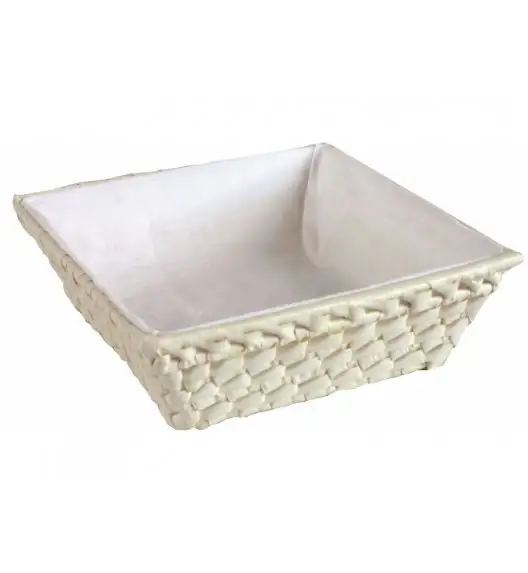 DOMOTTI PALMA Kwadratowy koszyk na pieczywo 22 x 7 cm / ecru / 68089