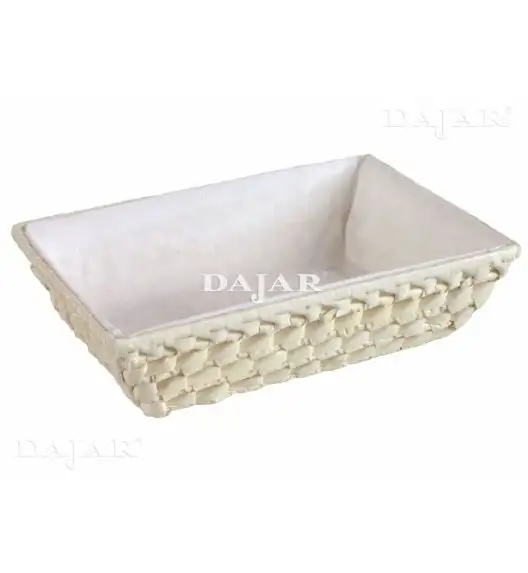 DOMOTTI PALMA Prostokątny koszyk na pieczywo 25 x 18 x 7 cm / ecru / 68091