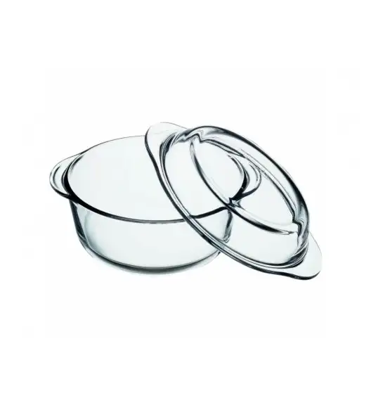 AMBITION EXCELLENT Naczynie żaroodporne 4 l z pokrywką / okrągłe / Ø24 cm / szkło / 74822