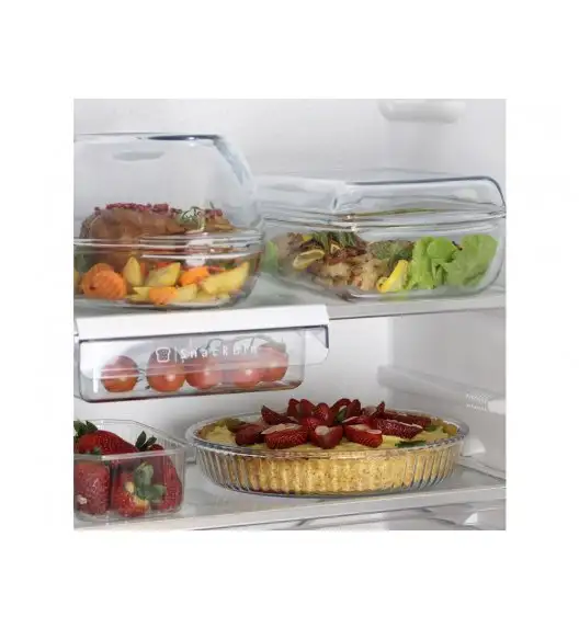 AMBITION EXCELLENT Naczynie żaroodporne 3,9 l z pokrywką / prostokątne / 35 x 19,5 cm / szkło / 74823