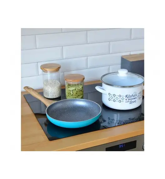 AMBITION NORDIC Pojemnik szklany z bambusowym wieczkiem 1,4 l / styl skandynawski