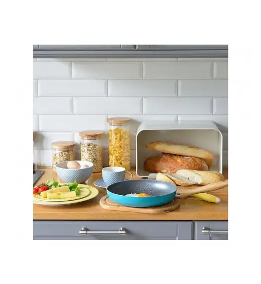 AMBITION NORDIC Pojemnik szklany z bambusowym wieczkiem 1,4 l / styl skandynawski