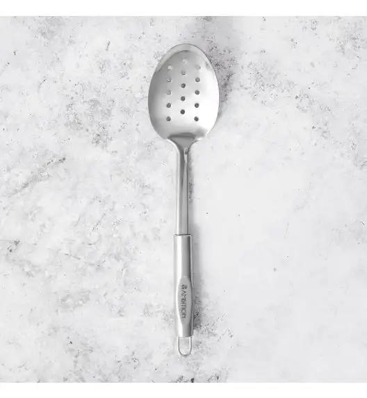 AMBITION IVY Łyżka cedzakowa owalna 30 cm / stal nierdzewna