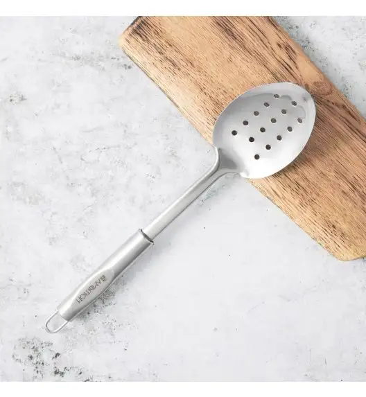 AMBITION IVY Łyżka cedzakowa owalna 30 cm / stal nierdzewna