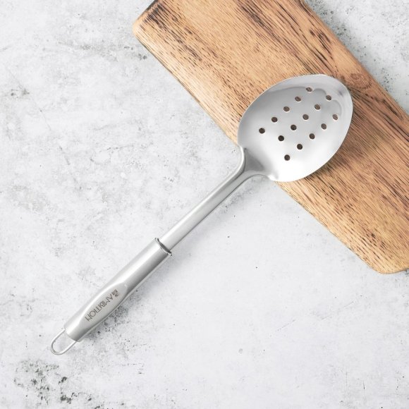 AMBITION IVY Łyżka cedzakowa owalna 30 cm / stal nierdzewna