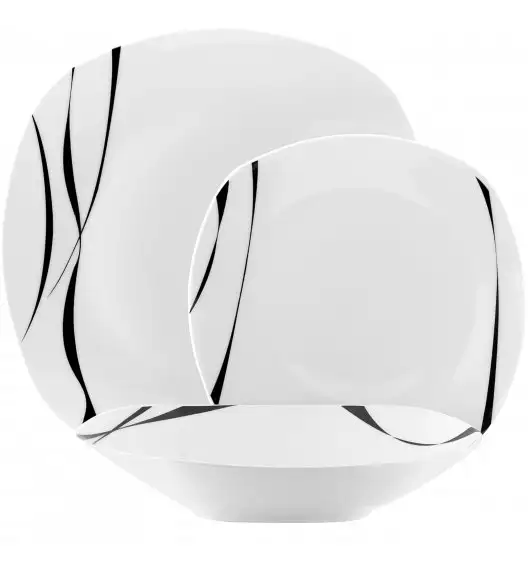 TADAR SAXO Serwis obiadowy 18 elementów dla 6 osób / porcelana