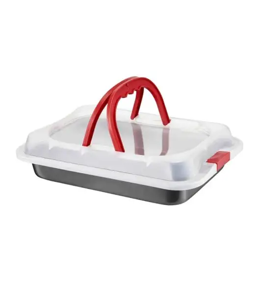 AMBITION LUKRECJA Forma do pieczenia z plastikową pokrywą 36 x 25 cm / czarna / 69935