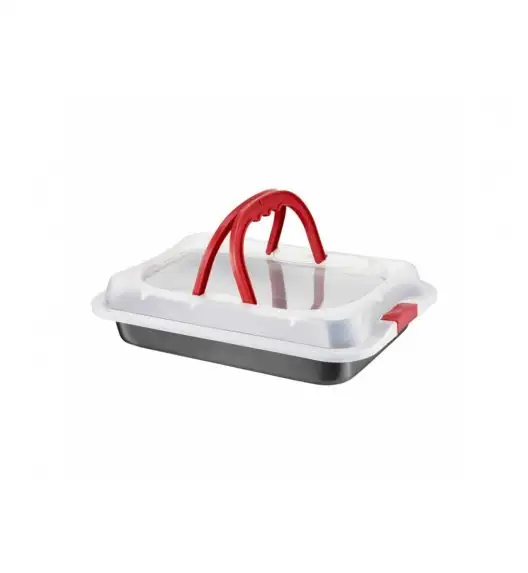 AMBITION LUKRECJA Forma do pieczenia z plastikową pokrywą 42 x 29 cm / czarna / 69936