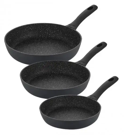 GERLACH GRANITEX Zestaw patelni z powłoką ceramiczną 20, 24, 28 cm  ILAG Xera Dur 2®  / aluminium