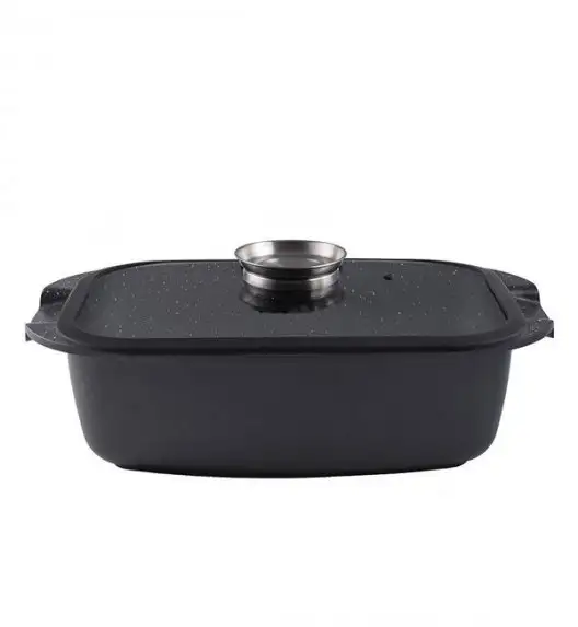 GERLACH GRANITEX Komplet garnków 24 + 28 cm z pokrywką 4,4 l + brytfanna 32 cm + patelnia 20, 28 cm / powłoka ILAG Granitec®  / indukcja