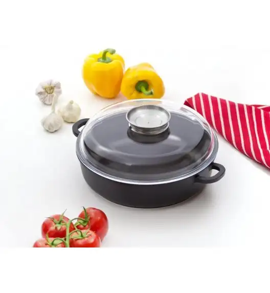 AMBITION MAGNAT Brytfanna / patelnia głęboka z pokrywą Ø32 cm / aluminium / czarna / 84525