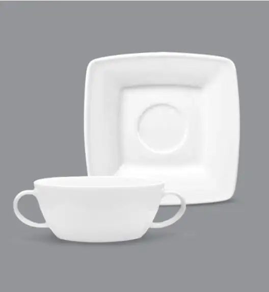 LUBIANA VICTORIA 6 x Bulionówka 300 ml + spodki / 12 el / porcelana