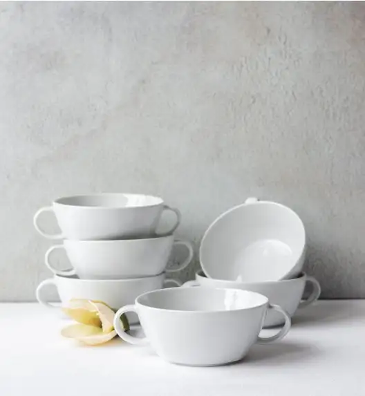 LUBIANA VICTORIA 6 x Bulionówka 300 ml + spodki / 12 el / porcelana