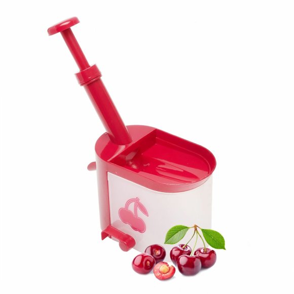 TADAR CHERRY Drylownica do wiśni 28,8 x 16 x 9,8 cm / czerwona / stal nierdzewna