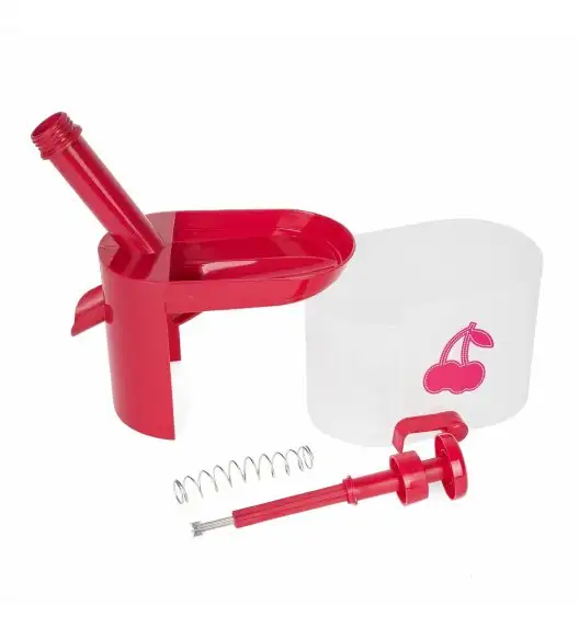 TADAR CHERRY Drylownica do wiśni 28,8 x 16 x 9,8 cm / czerwona / stal nierdzewna