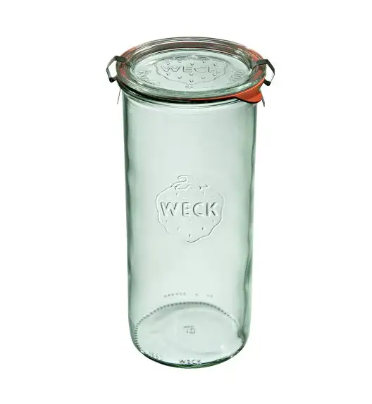 WECK Komplet 6 słoików na przetwory z uszczelką i 2 zapinkami 1,55 l
