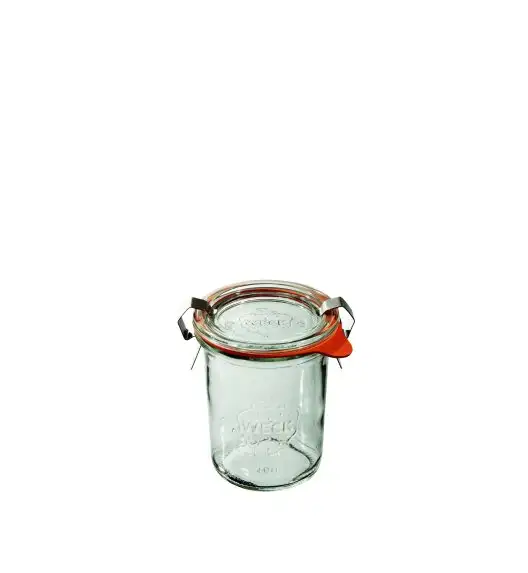 WECK Komplet 12 słoików na przetwory z uszczelka i 2 zapinkami 160 ml