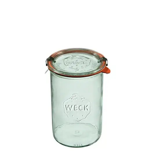 WECK Komplet 6 słoików na przetwory z uszczelką i 2 zapinkami  1,05l