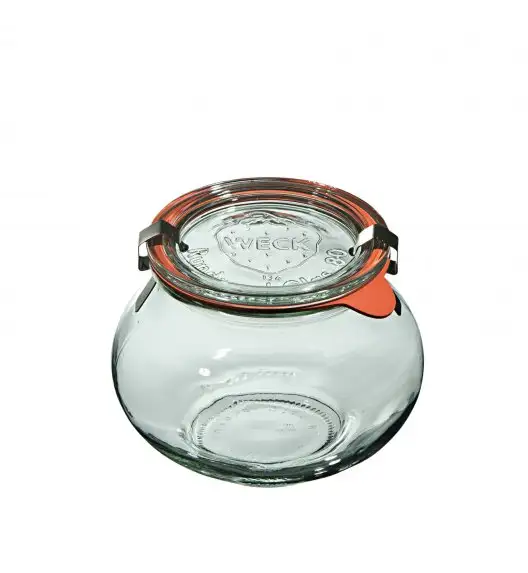 WECK DECO Komplet 6 słoików na przetwory z pokrywką, uszczelką i 2 zapinkami 560 ml 
