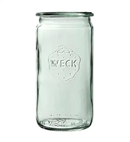 WECK Komplet 6 słoików cylindrycznych na przetwory bez pokrywki 340 ml