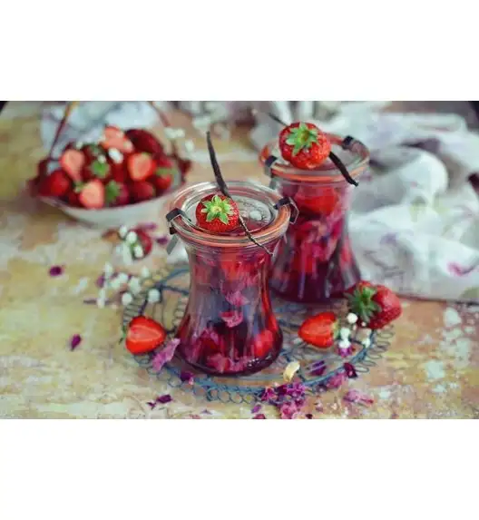 WECK DELI Komplet 6 słoików na przetwory z uszczelką i 2 zapinkami 370 ml