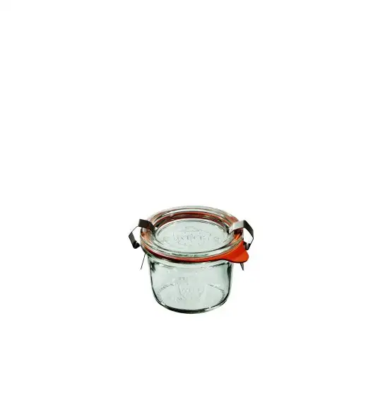 WECK Komplet 12 słoików na przetwory z uszczelką i 2 zapinkami 80 ml 