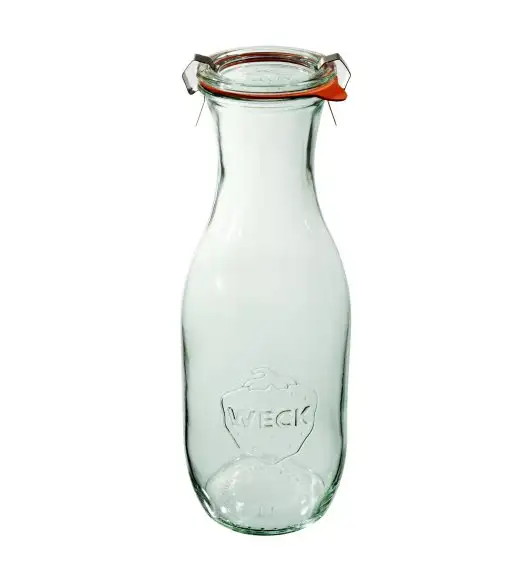 WECK Komplet 6 butelek z uszczelką i 2 zapinkami 1062 ml
