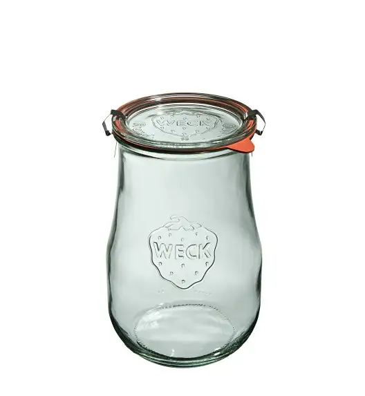 WECK TULIP Komplet 4 słoików na przetwory z pokrywką, uszczelką i 2 zapinkami 1,75l 