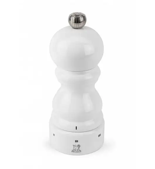 PEUGEOT PARIS Młynek do pieprzu 12 cm / biały lakier / drewno bukowe 