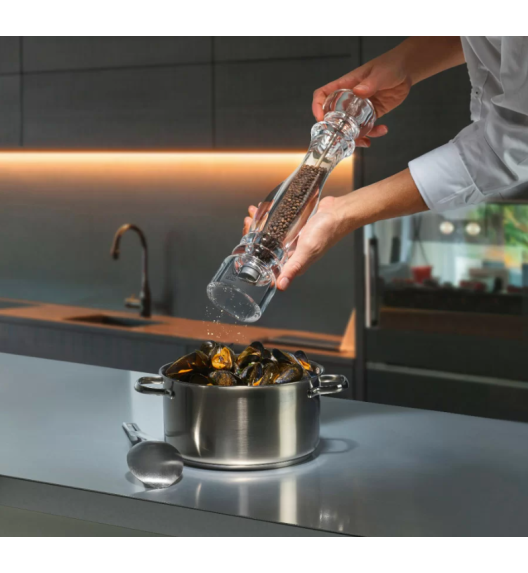 PEUGEOT NANCY Młynek do pieprzu 9 cm / akryl + stal nierdzewna