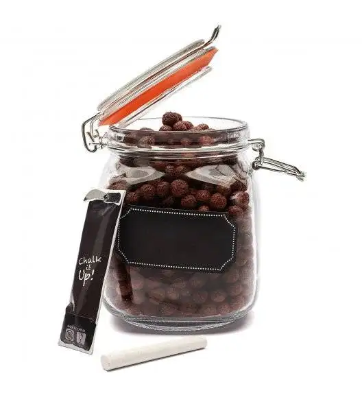 TADAR CHALK Słoik z etykietą do pisania kredą 1 l / szkło  