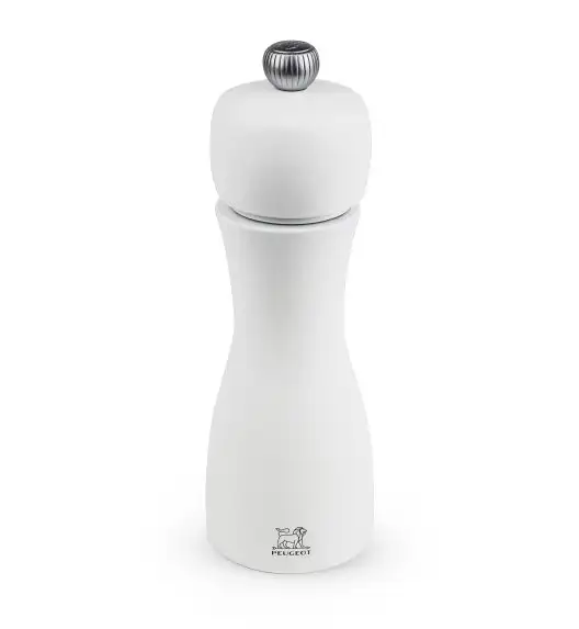 PEUGEOT TAHITI Młynek do soli 15 cm / biały / drewno bukowe