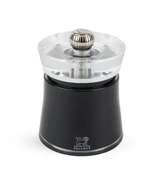 PEUGEOT BALI Młynek do pieprzu 8 cm / czarny / akryl + stal nierdzewna 