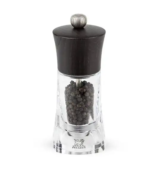PEUGEOT OLERON Młynek do soli 14 cm / czekoladowy / akryl + drewno