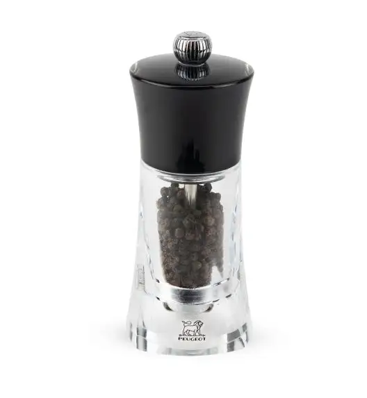 PEUGEOT MOLENE Młynek do pieprzu 14 cm / czarny / akryl + stal nierdzewna