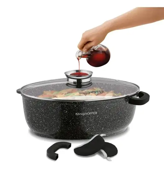 KonigHOFFER KINGSTONE Brytfanna owalna 8 l z aromatyzerem / powłoka ceramiczna