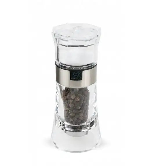 PEUGEOT OSLO Młynek do pieprzu  z solniczką 13 cm / akryl + stal nierdzewna
