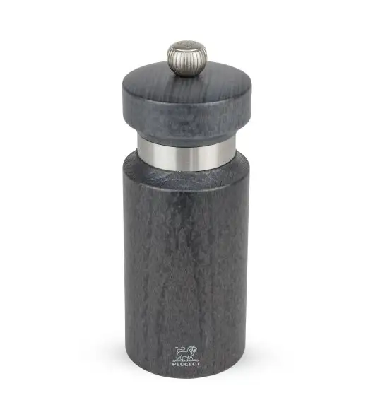 PEUGEOT ROYAN Młynek do soli 14 cm / szary / drewno bukowe