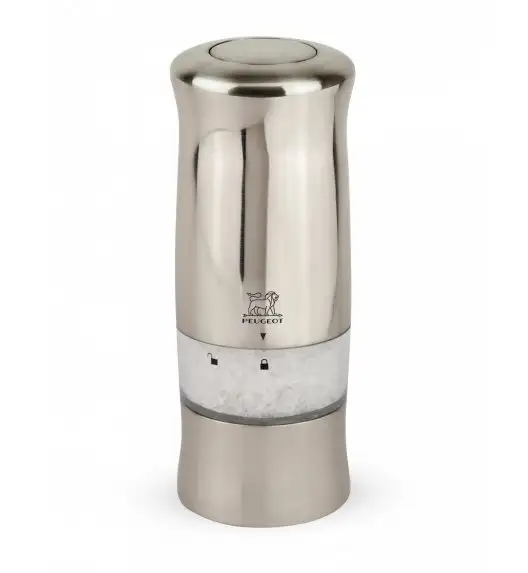 PEUGEOT ZELI Młynek elektryczny do soli 14 cm / akryl + stal nierdzewna