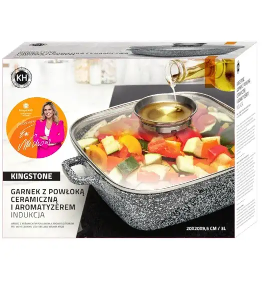 KÖNIGHOFFER KINGSTONE Garnek ceramiczny z aromatyzerem 3,0 L / indukcja