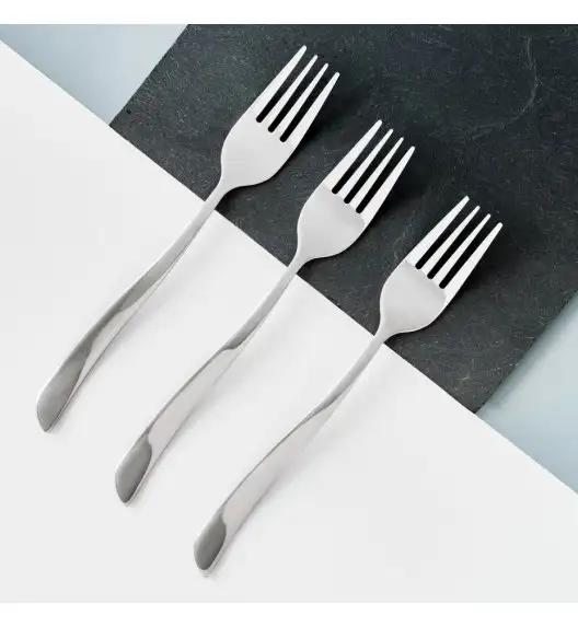 AMBITION Wave Sztućce Komplet 3 widelców obiadowych dla 3 osób na zawieszce / połysk