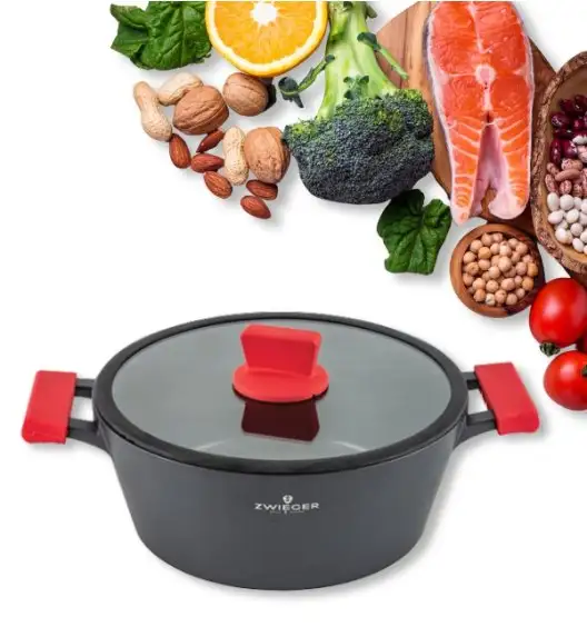 ZWIEGER OBSIDIAN Garnek z pokrywką 5,5 l / 28 cm GREBLON