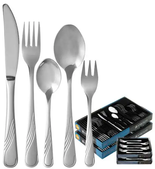 AMBITION NAPOLI Sztućce Komplet 60 el pudełko / 12 osób / połysk