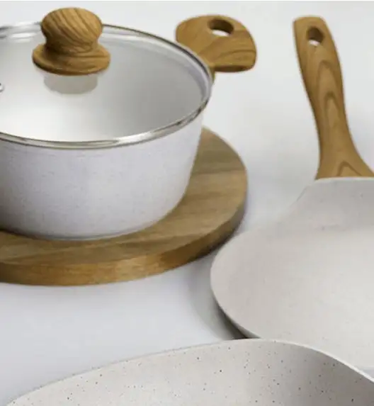 AMBITION NATURE Komplet garnków z pokrywkami 6 el + patelnie Nature 20, 28 cm